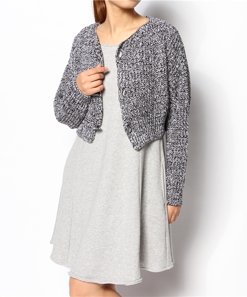 i（アイ）の「MIX畦ショートカーデ（カーディガン/ボレロ・レディース・その他1・ﾌﾘ-）」の7枚目の写真