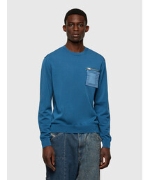 DIESEL ニット Men's Mock-neck jumper with Oval D | Black | Diesel