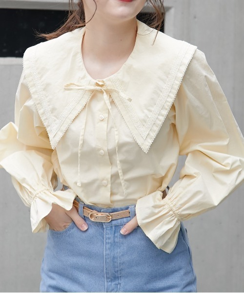 OLIVE des OLIVE（オリーブデオリーブ）の「三角襟ブラウス/ビック