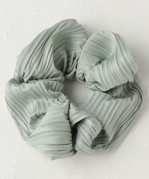 pink adobe（ピンクアドベ）の「◆プリーツシュシュ（その他ヘアアクセサリー・レディース・ダークグレー/サンドベージュ/ピンク系/グリーン系・00）」の3枚目の写真