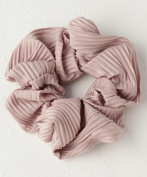 pink adobe（ピンクアドベ）の「◆プリーツシュシュ（その他ヘアアクセサリー・レディース・ダークグレー/サンドベージュ/ピンク系/グリーン系・00）」の4枚目の写真