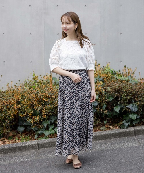 flower（フラワー）の「テンダーレースブラウス（シャツ/ブラウス・レディース・ホワイト/ベージュ・FREE）」の6枚目の写真