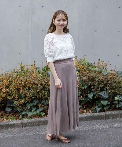 flower（フラワー）の「テンダーレースブラウス（シャツ/ブラウス・レディース・ホワイト/ベージュ・FREE）」の9枚目の写真