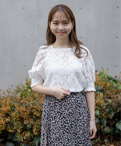 flower（フラワー）の「テンダーレースブラウス（シャツ/ブラウス・レディース・ホワイト/ベージュ・FREE）」の18枚目の写真