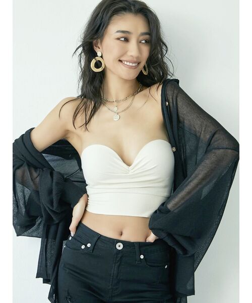 GYDA（ジェイダ）の「BACKリボンリブベアビスチェ（チューブ