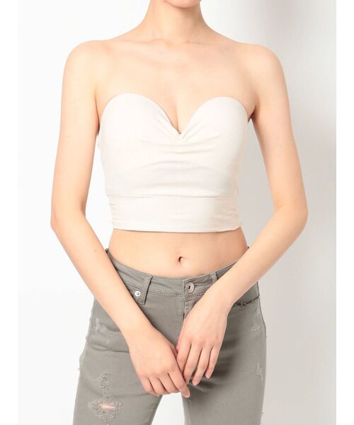GYDA（ジェイダ）の「BACKリボンリブベアビスチェ（チューブトップ
