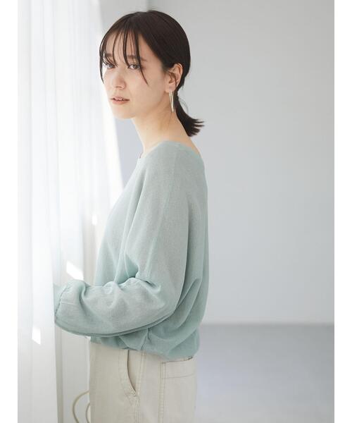 Sugar spoon（シュガースプーン）の「・SUGARSPOON 2wayシアーニットプルオーバー＊（Tシャツ/カットソー・レディース・ピンク/ラベンダー/ライトベージュ/ブラック/ミント/イエロー・FREE）」の16枚目の写真