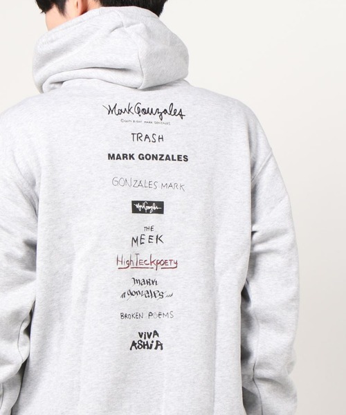Mark Gonzales(マーク・ゴンザレス)の「Mark Gonzales/マークゴンザレス "LOGO" プリント プルパーカー(パーカー・メンズ・ブルー/ホワイト/グレイッシュベージュ/ブラック/ミント/グレー・LARGE/X-LARGE/MEDIUM)」の10枚目の写真
