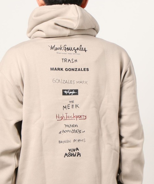 Mark Gonzales(マーク・ゴンザレス)の「Mark Gonzales/マークゴンザレス "LOGO" プリント プルパーカー(パーカー・メンズ・ブルー/ホワイト/グレイッシュベージュ/ブラック/ミント/グレー・LARGE/X-LARGE/MEDIUM)」の7枚目の写真