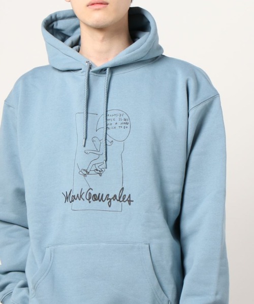 Mark Gonzales(マーク・ゴンザレス)の「Mark Gonzales/マークゴンザレス "LOGO" プリント プルパーカー(パーカー・メンズ・ブルー/ホワイト/グレイッシュベージュ/ブラック/ミント/グレー・LARGE/X-LARGE/MEDIUM)」の9枚目の写真