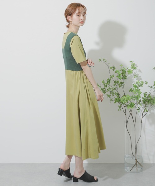 SENSE OF PLACE by URBAN RESEARCH（センスオブプレイスバイアーバンリサーチ）の「シルケットフレアカットワンピース（ワンピース・レディース・ライトベージュ/イエロー/ブラック・ONE）」の9枚目の写真