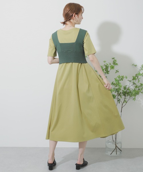 SENSE OF PLACE by URBAN RESEARCH（センスオブプレイスバイアーバンリサーチ）の「シルケットフレアカットワンピース（ワンピース・レディース・ライトベージュ/イエロー/ブラック・ONE）」の10枚目の写真