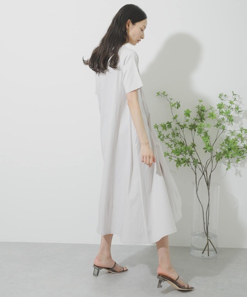 SENSE OF PLACE by URBAN RESEARCH（センスオブプレイスバイアーバンリサーチ）の「シルケットフレアカットワンピース（ワンピース・レディース・ライトベージュ/イエロー/ブラック・ONE）」の17枚目の写真