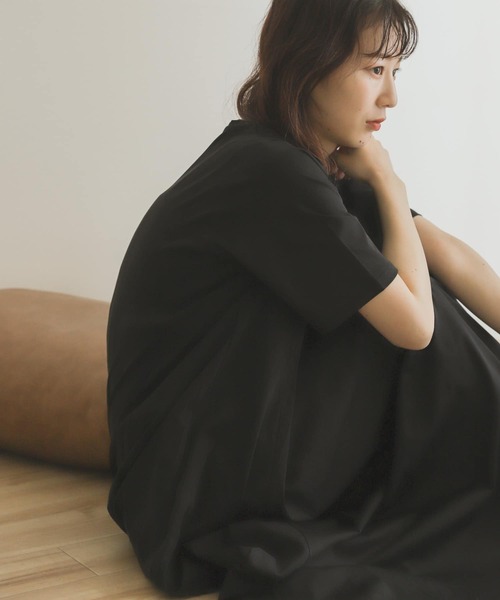 SENSE OF PLACE by URBAN RESEARCH（センスオブプレイスバイアーバンリサーチ）の「シルケットフレアカットワンピース（ワンピース・レディース・ライトベージュ/イエロー/ブラック・ONE）」の18枚目の写真