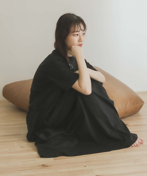 SENSE OF PLACE by URBAN RESEARCH（センスオブプレイスバイアーバンリサーチ）の「シルケットフレアカットワンピース（ワンピース・レディース・ライトベージュ/イエロー/ブラック・ONE）」の19枚目の写真