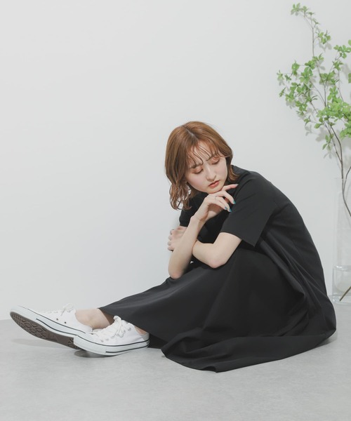 SENSE OF PLACE by URBAN RESEARCH（センスオブプレイスバイアーバンリサーチ）の「シルケットフレアカットワンピース（ワンピース・レディース・ライトベージュ/イエロー/ブラック・ONE）」の20枚目の写真