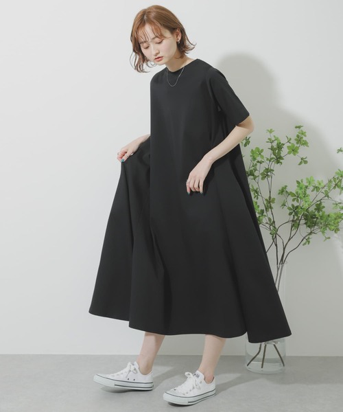 SENSE OF PLACE by URBAN RESEARCH（センスオブプレイスバイアーバンリサーチ）の「シルケットフレアカットワンピース（ワンピース・レディース・ライトベージュ/イエロー/ブラック・ONE）」の22枚目の写真