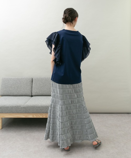 UR Lab.（アーバンリサーチラボ）の「袖フリルカットソー（Tシャツ