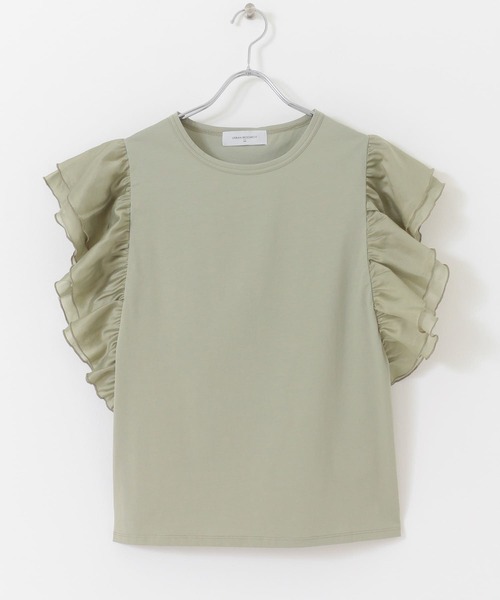 UR Lab.（アーバンリサーチラボ）の「袖フリルカットソー（Tシャツ/カットソー・レディース・ブラック/パープル/オフホワイト/ライトカーキ/ネイビー・FREE）」の15枚目の写真