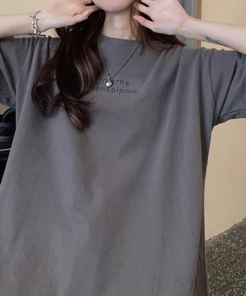meJane(ミージェーン)の「逆さ3D立体ロゴビックシルエットTシャツ【ZOZOTOWN限定】(Tシャツ/カットソー・レディース・ホワイト/チャコールグレー/ブラック/モカ・FREE)」の22枚目の写真