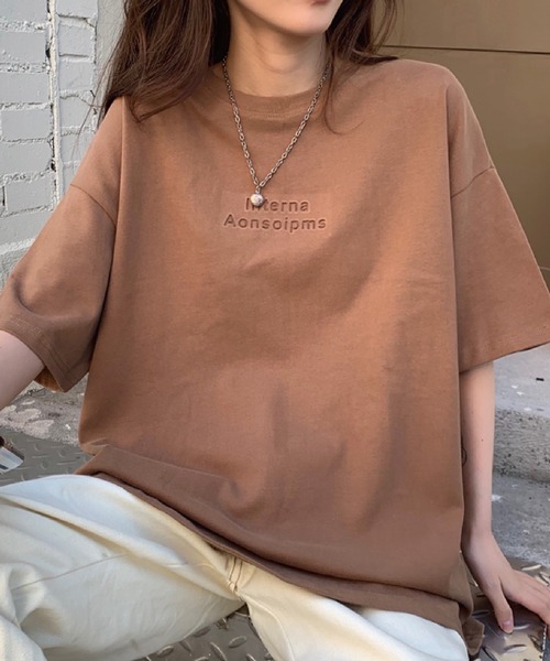 meJane(ミージェーン)の「逆さ3D立体ロゴビックシルエットTシャツ【ZOZOTOWN限定】(Tシャツ/カットソー・レディース・ホワイト/チャコールグレー/ブラック/モカ・FREE)」の17枚目の写真