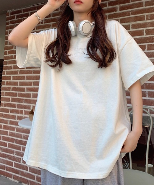 meJane(ミージェーン)の「逆さ3D立体ロゴビックシルエットTシャツ【ZOZOTOWN限定】(Tシャツ/カットソー・レディース・ホワイト/チャコールグレー/ブラック/モカ・FREE)」の18枚目の写真