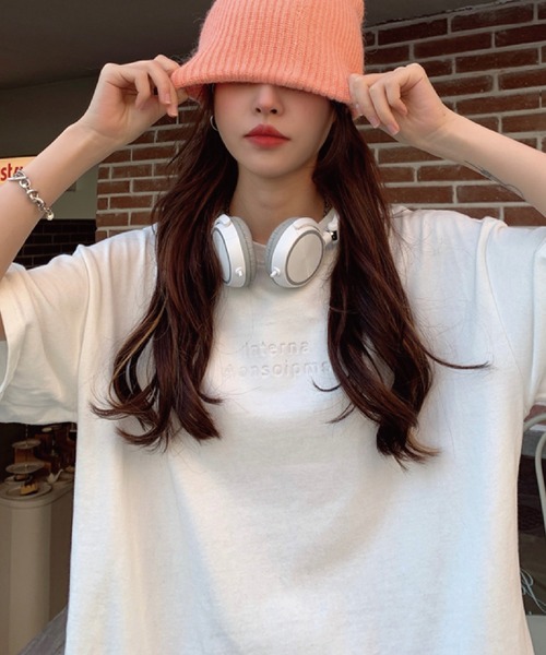 meJane(ミージェーン)の「逆さ3D立体ロゴビックシルエットTシャツ【ZOZOTOWN限定】(Tシャツ/カットソー・レディース・ホワイト/チャコールグレー/ブラック/モカ・FREE)」の9枚目の写真