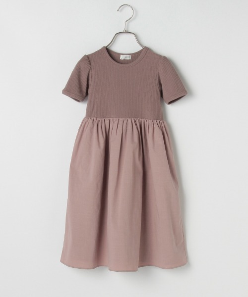 b・ROOM（ビールーム）の「ワントーンドッキングワンピース（ワンピース・キッズ・オフホワイト/チャコール/モカ・100cm/90cm/120cm/110cm/130cm）」の17枚目の写真