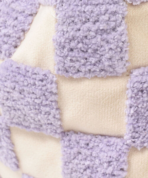 Ray BEAMS（レイビームス）の「Lilas Campbell × Ray BEAMS / 別注 チェッカー 巾着 バッグ（ショルダーバッグ・レディース・ブラック/オフホワイト・ONE SIZE）」の9枚目の写真