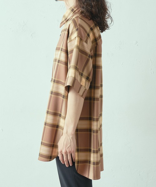 Lui's(ルイス)の「5分袖ロイヤルチェックシャツ(シャツ/ブラウス・メンズ・ネイビー/ピンク・FREE)」の9枚目の写真