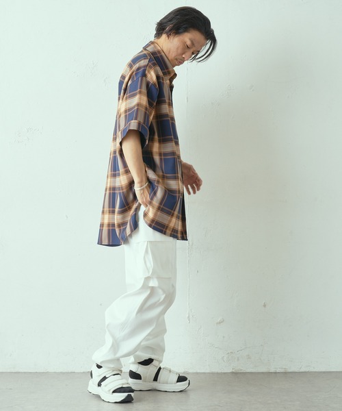 Lui's(ルイス)の「5分袖ロイヤルチェックシャツ(シャツ/ブラウス・メンズ・ネイビー/ピンク・FREE)」の17枚目の写真