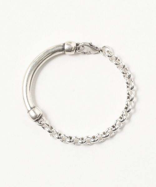 Ray BEAMS（レイビームス）の「Otro Accesorio / パイプ チェーン ブレスレット（ブレスレット・レディース・シルバー・ONE SIZE）」の2枚目の写真