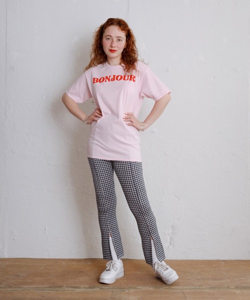 Bonjour Girl(ボンジュールガール)の「【Bonjour Girl/ボンジュールガール】ギンガムチェック フレアパンツ(その他パンツ・レディース・ライトブルー/ネイビー/イエロー・FREE)」の11枚目の写真