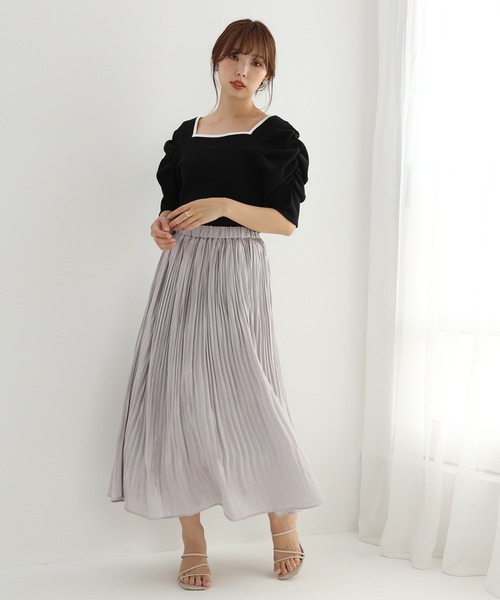 one after another NICE CLAUP(ワンアフターアナザーナイスクラップ)の「プリーツスカート(スカート・レディース・ベージュ/グレー/ベージュ系その他/ブルー系その他・FREE)」の15枚目の写真