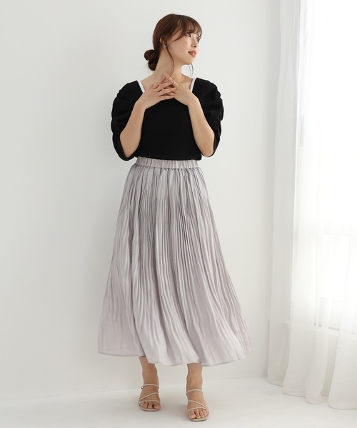 one after another NICE CLAUP(ワンアフターアナザーナイスクラップ)の「プリーツスカート(スカート・レディース・ベージュ/グレー/ベージュ系その他/ブルー系その他・FREE)」の12枚目の写真