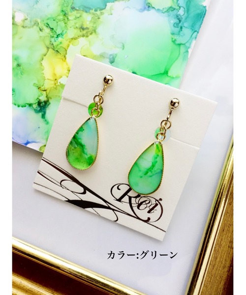 tone(トーン)の「【零-Rei-】瞬きシリーズ ドロップイヤリング(MA)(イヤリング・レディース・パープル/ピンク/イエロー/ブルー/グリーン/グリーン系その他/ブルー系その他/ターコイズブルー/オレンジ/レッド/カーキ/ラベンダー/グリーン系その他2/ブルー系その他2・FREE)」の3枚目の写真