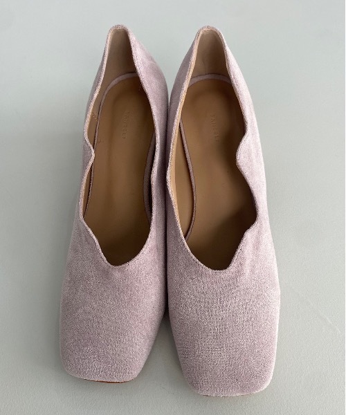 SANSeLF(サンセルフ)の「【SANSeLF】Se wave cut suede heel sans21a001(パンプス・レディース・パープル/ブラウン/イエロー・40/38/39/35/36/37)」の4枚目の写真