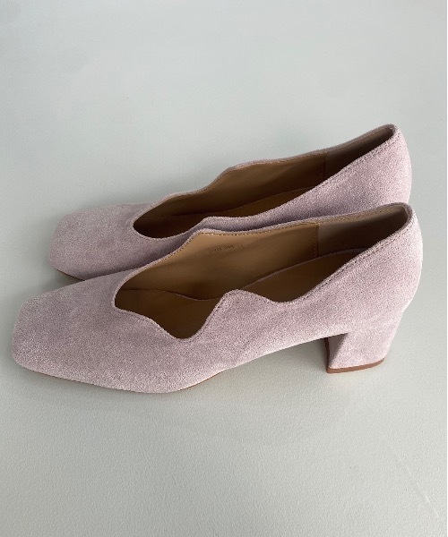 SANSeLF(サンセルフ)の「【SANSeLF】Se wave cut suede heel sans21a001(パンプス・レディース・パープル/ブラウン/イエロー・40/38/39/35/36/37)」の5枚目の写真