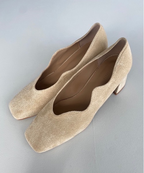 SANSeLF(サンセルフ)の「【SANSeLF】Se wave cut suede heel sans21a001(パンプス・レディース・パープル/ブラウン/イエロー・40/38/39/35/36/37)」の11枚目の写真