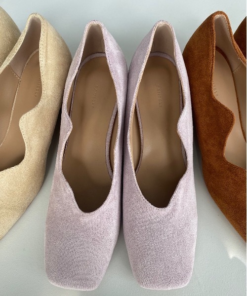 SANSeLF(サンセルフ)の「【SANSeLF】Se wave cut suede heel sans21a001(パンプス・レディース・パープル/ブラウン/イエロー・40/38/39/35/36/37)」の20枚目の写真