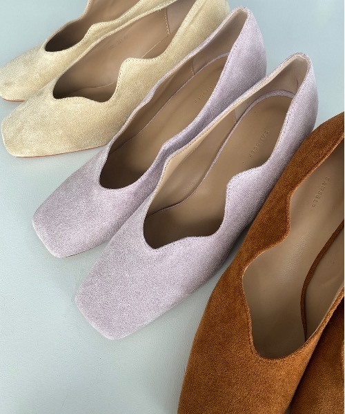 SANSeLF(サンセルフ)の「【SANSeLF】Se wave cut suede heel sans21a001(パンプス・レディース・パープル/ブラウン/イエロー・40/38/39/35/36/37)」の21枚目の写真