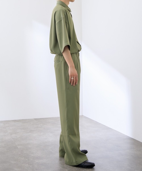 Adoon plain(アドーンプレーン)の「【Adoon plain】ルーズシャツ(セットアップ着用可)(シャツ/ブラウス・メンズ・ネイビー/カーキ/サックスブルー・MEDIUM/LARGE)」の7枚目の写真