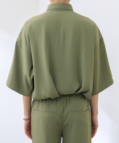 Adoon plain(アドーンプレーン)の「【Adoon plain】ルーズシャツ(セットアップ着用可)(シャツ/ブラウス・メンズ・ネイビー/カーキ/サックスブルー・MEDIUM/LARGE)」の8枚目の写真