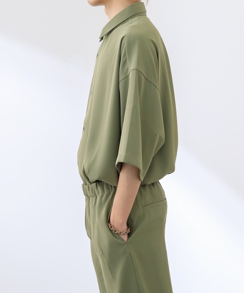 Adoon plain(アドーンプレーン)の「【Adoon plain】ルーズシャツ(セットアップ着用可)(シャツ/ブラウス・メンズ・ネイビー/カーキ/サックスブルー・MEDIUM/LARGE)」の9枚目の写真