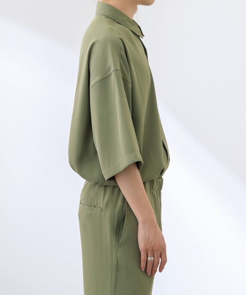 Adoon plain(アドーンプレーン)の「【Adoon plain】ルーズシャツ(セットアップ着用可)(シャツ/ブラウス・メンズ・ネイビー/カーキ/サックスブルー・MEDIUM/LARGE)」の10枚目の写真