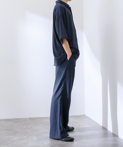 Adoon plain(アドーンプレーン)の「【Adoon plain】ルーズシャツ(セットアップ着用可)(シャツ/ブラウス・メンズ・ネイビー/カーキ/サックスブルー・MEDIUM/LARGE)」の15枚目の写真