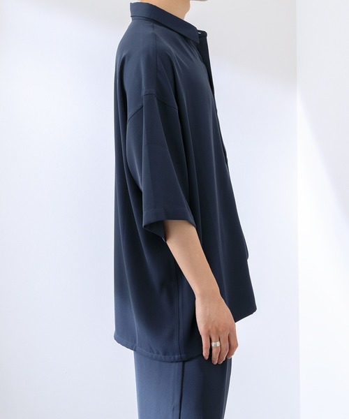 Adoon plain(アドーンプレーン)の「【Adoon plain】ルーズシャツ(セットアップ着用可)(シャツ/ブラウス・メンズ・ネイビー/カーキ/サックスブルー・MEDIUM/LARGE)」の18枚目の写真