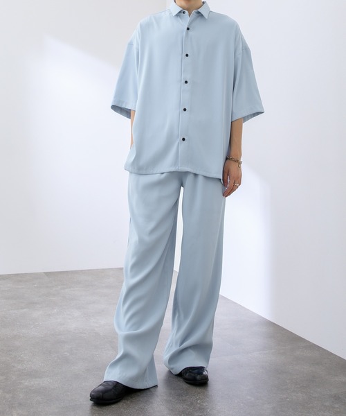 Adoon plain(アドーンプレーン)の「【Adoon plain】ルーズシャツ(セットアップ着用可)(シャツ/ブラウス・メンズ・ネイビー/カーキ/サックスブルー・MEDIUM/LARGE)」の21枚目の写真