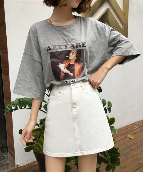 urge：（アージコロン ）の「【URGE：】 シンプル 台形 スカート（スカート・レディース・ホワイト/ブラック・X-LARGE/SMALL/LARGE/MEDIUM）」の5枚目の写真