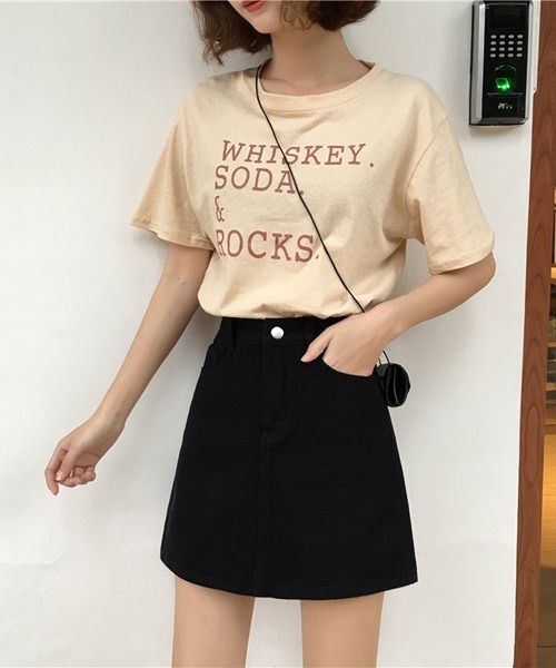 urge：（アージコロン ）の「【URGE：】 シンプル 台形 スカート（スカート・レディース・ホワイト/ブラック・X-LARGE/SMALL/LARGE/MEDIUM）」の7枚目の写真
